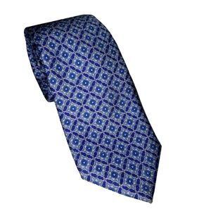 David Donahue 100% Silk Tie Blue